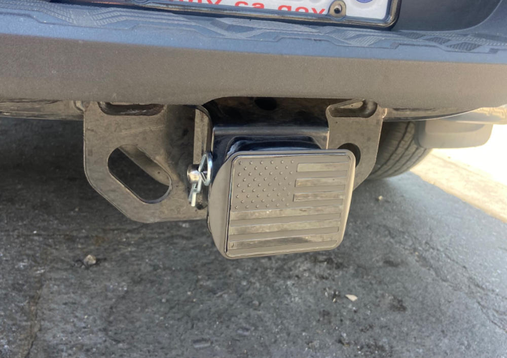American Flag Hitch Cover - Customer Photo From Cesar R.