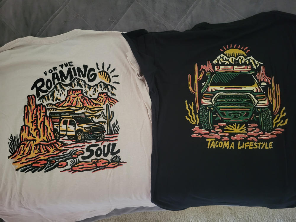 Rayco Design x Tacoma Lifestyle For The Roaming Soul Tan Shirt - Customer Photo From Mark B.