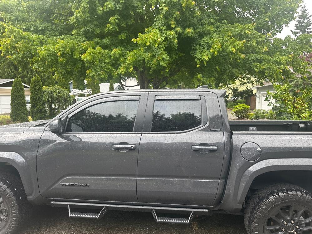 WeatherTech Side Window Deflectors For Tacoma (2024-Current) - Customer Photo From Tanner Leggett