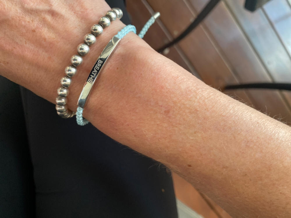 Breathe - Silver Bracelet - Customer Photo From Joanne Woodhouse