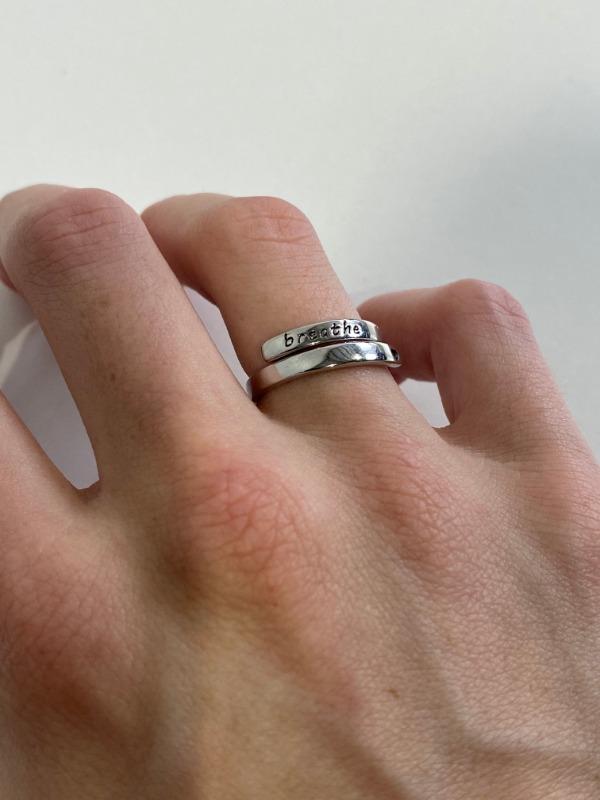 Breathe - 925 Sterling Silver Ring - Customer Photo From Maddi C