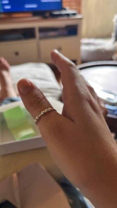 925 Silver Beaded Adjustable Anxiety Ring - Customer Photo From Amanda Shilkin