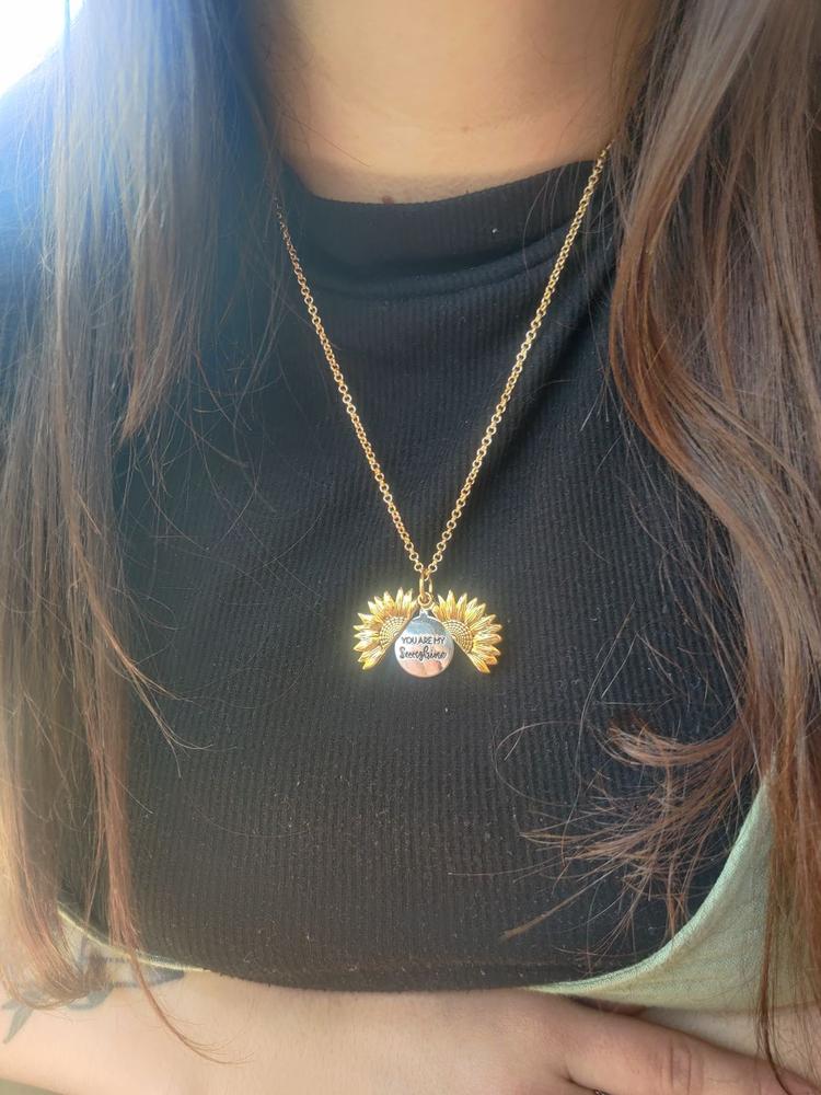 You Are My Sunshine Necklace - Gold - Customer Photo From Nikki