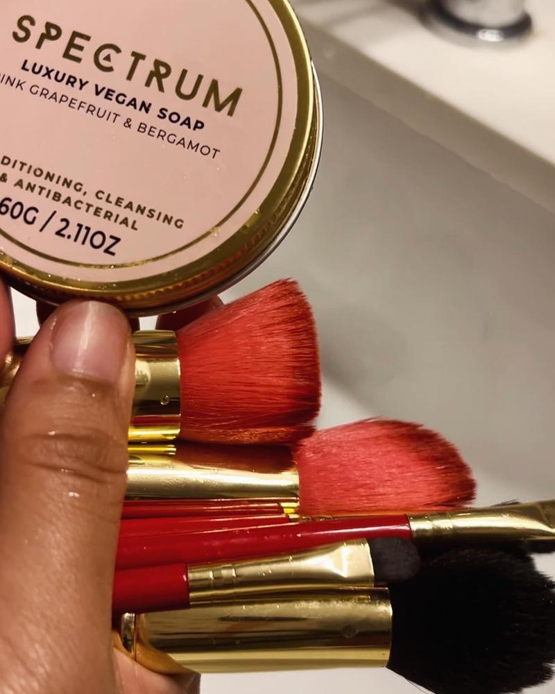 Bergamot and Pink Grapefruit Vegan Makeup Brush Soap - Customer Photo From Nina V