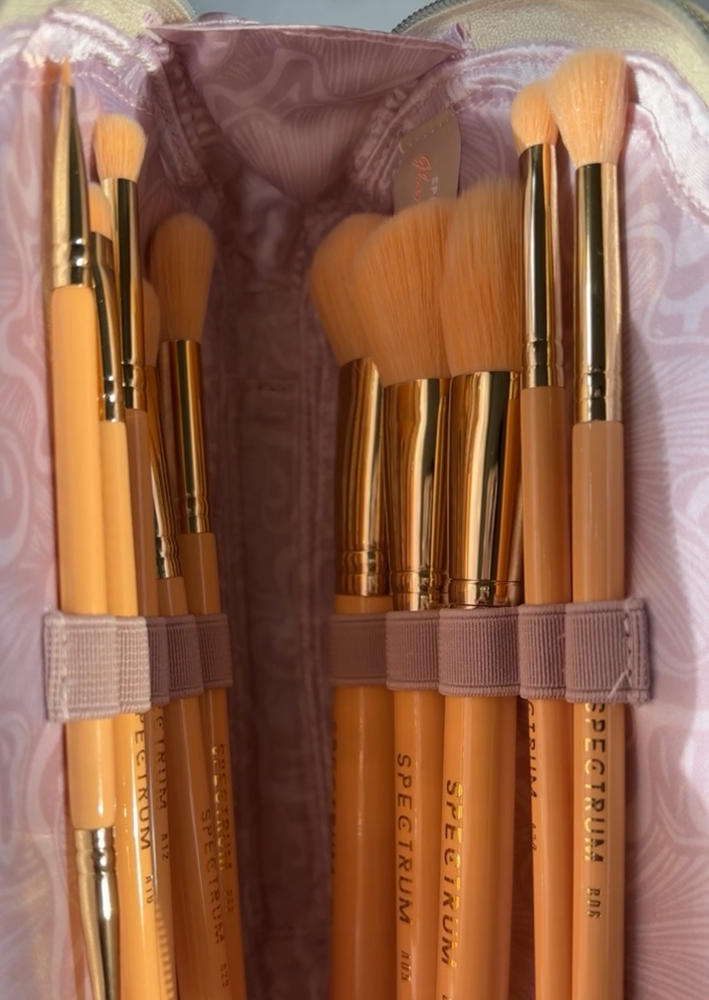 Glam Clam 10 Piece Makeup Brush Set in Bag - Customer Photo From Sharon P
