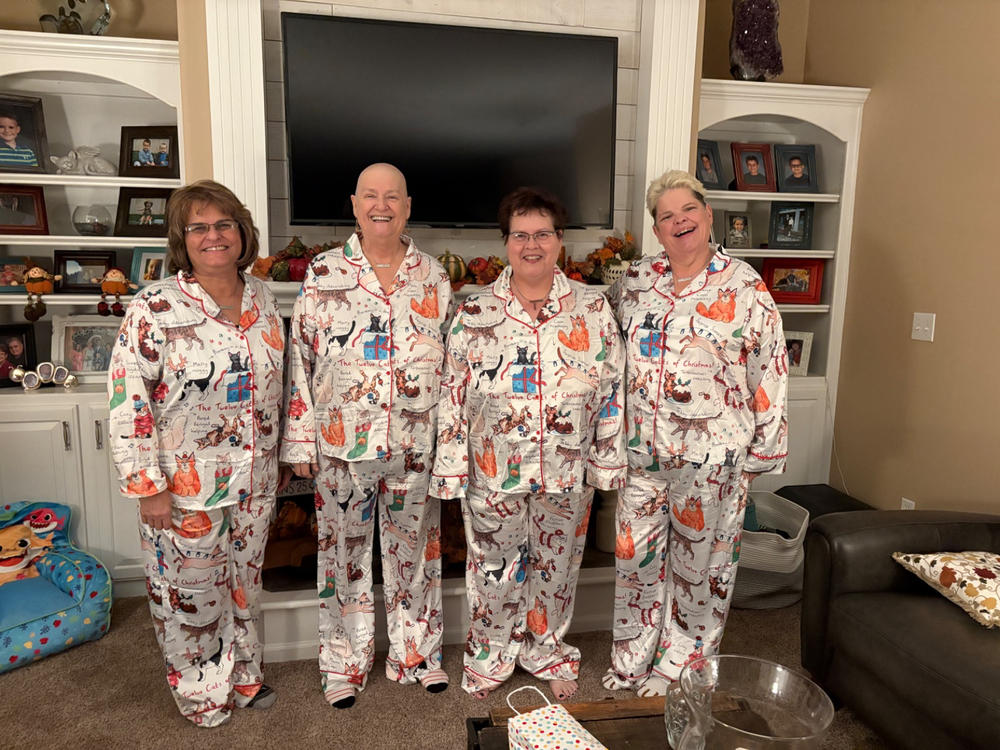 The Twelve Cats Of Christmas Satin Pajama Set - Customer Photo From Mary Branham
