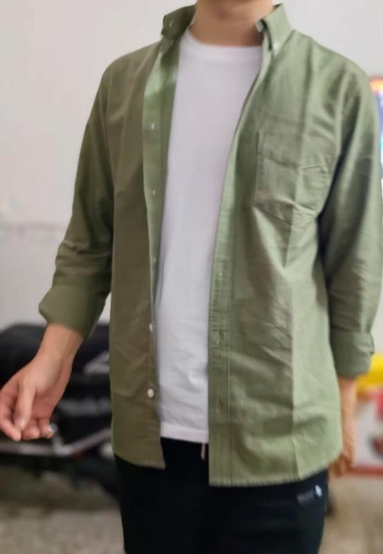 Seersucker Long Sleeve Shirt For Men - Customer Photo From Roland Orta