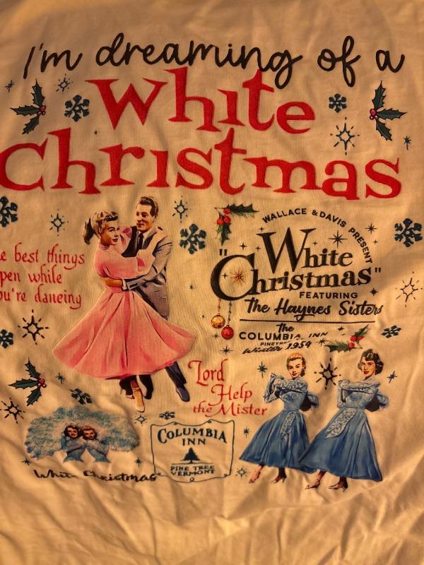 White Christmas Tee For Women - Customer Photo From Susan Jones