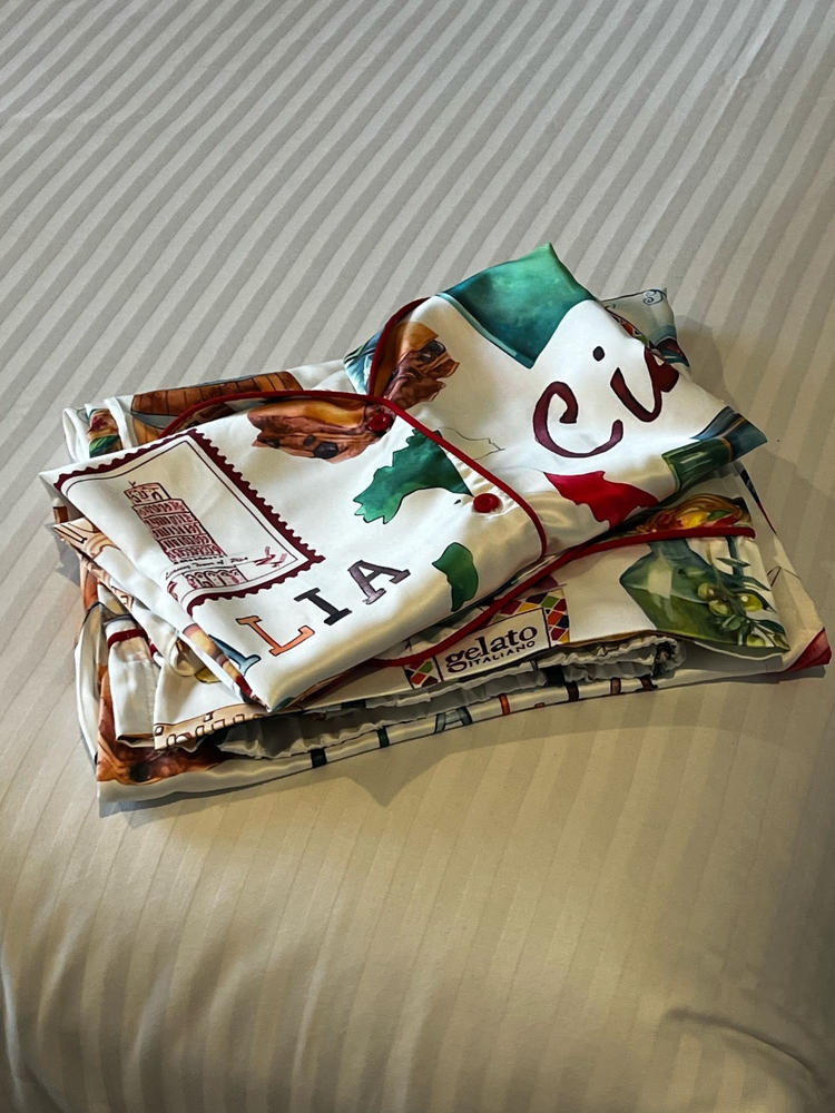 Rome Italy Travel Jubilee Satin Pajama Set For Women - Customer Photo From Vivienne Keys