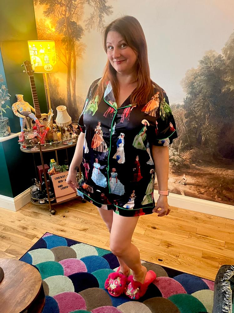 Scarlett Vintage Satin Pajama Set For Women - Customer Photo From Rosie