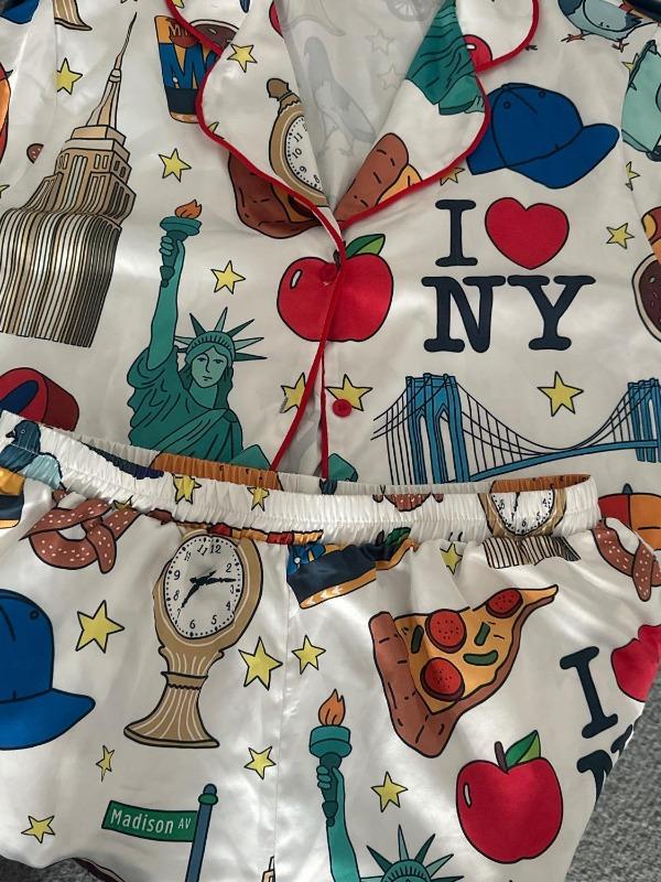 New York City Satin Pajama Set For Women - Customer Photo From Claire Beckett