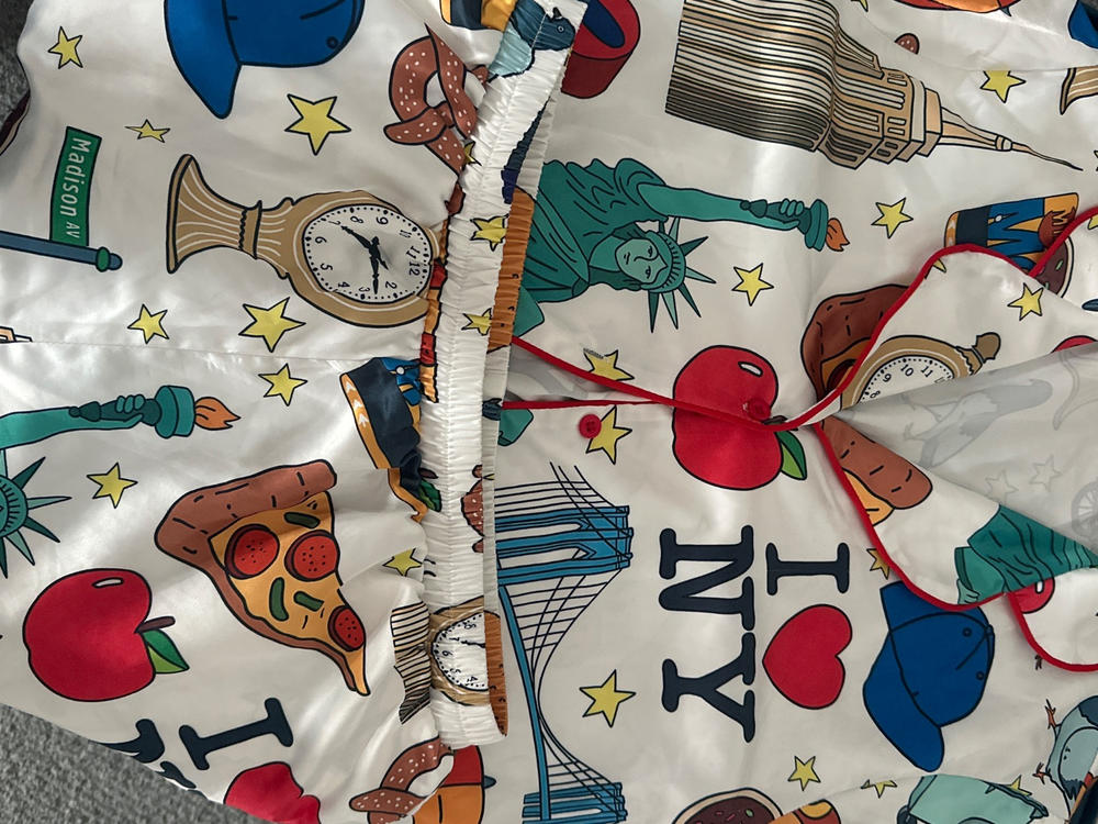 New York City Satin Pajama Set For Women - Customer Photo From Claire Beckett