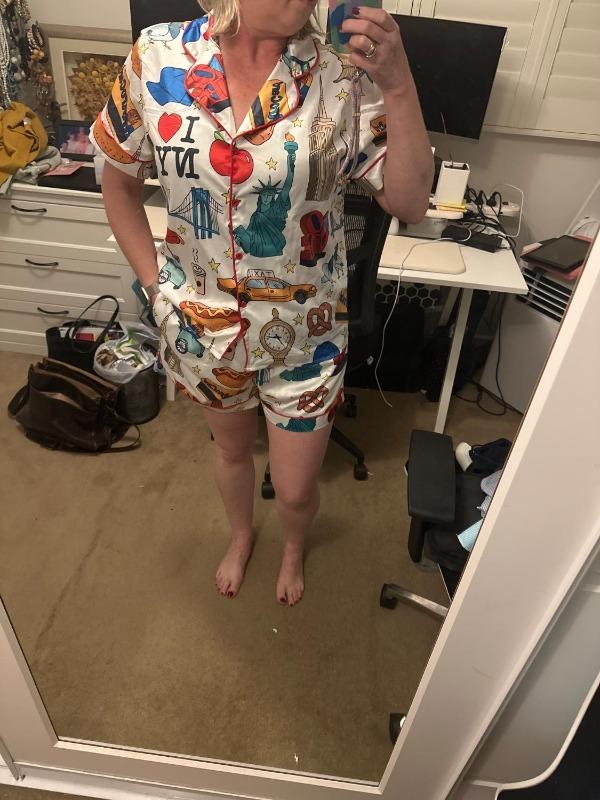 New York City Satin Pajama Set For Women - Customer Photo From Natalie Kerkman
