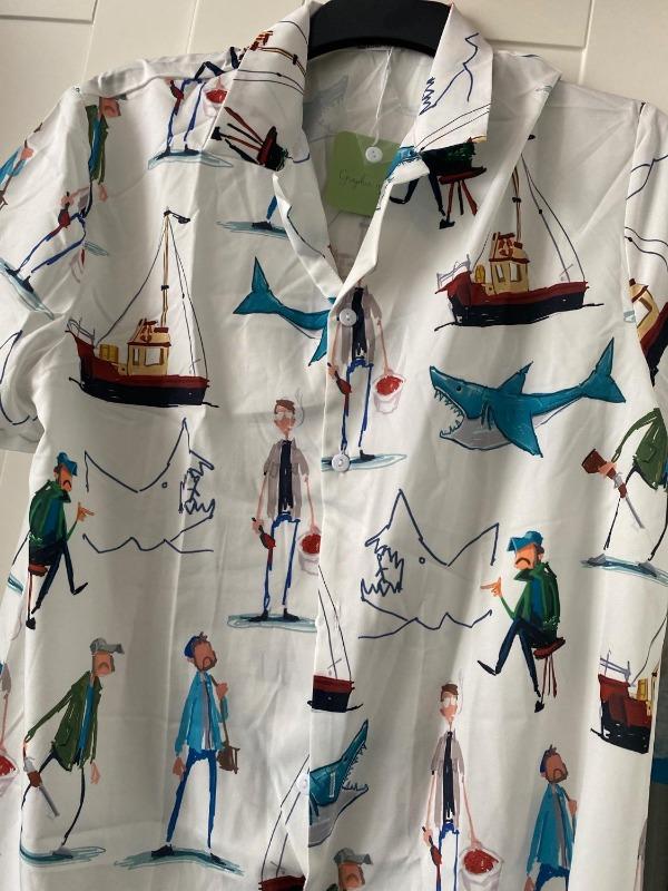 Shark Hawaiian Shirt For Men - Customer Photo From Anonymous