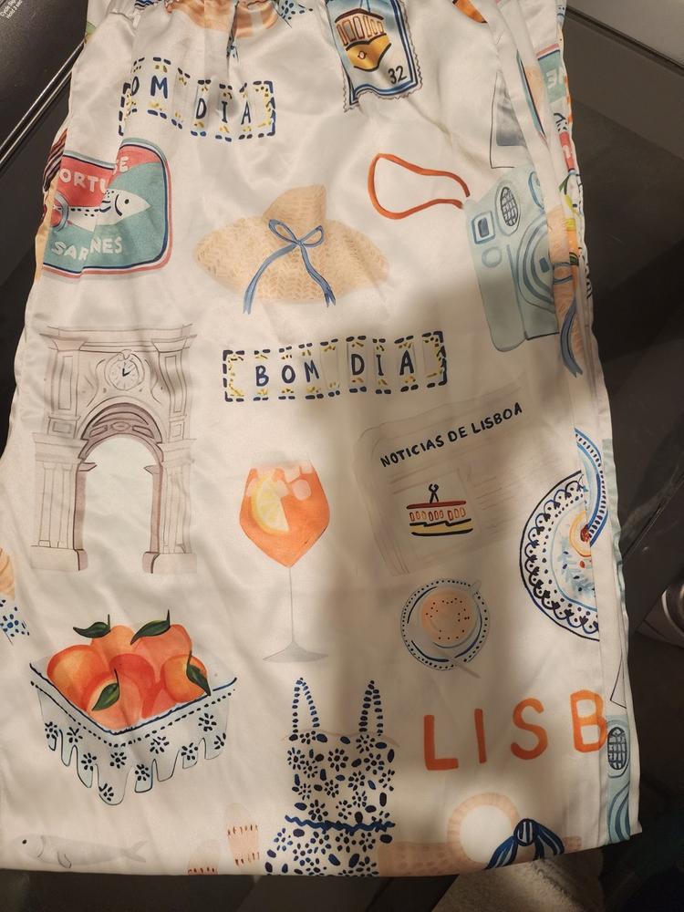 Lisbon Portugal Travel Silky Satin Pajama Set For Women - Customer Photo From Anonymous