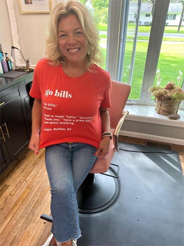 Go Bills Buffalo Bills Football Tee For Women - Customer Photo From Sarah Youngstrom