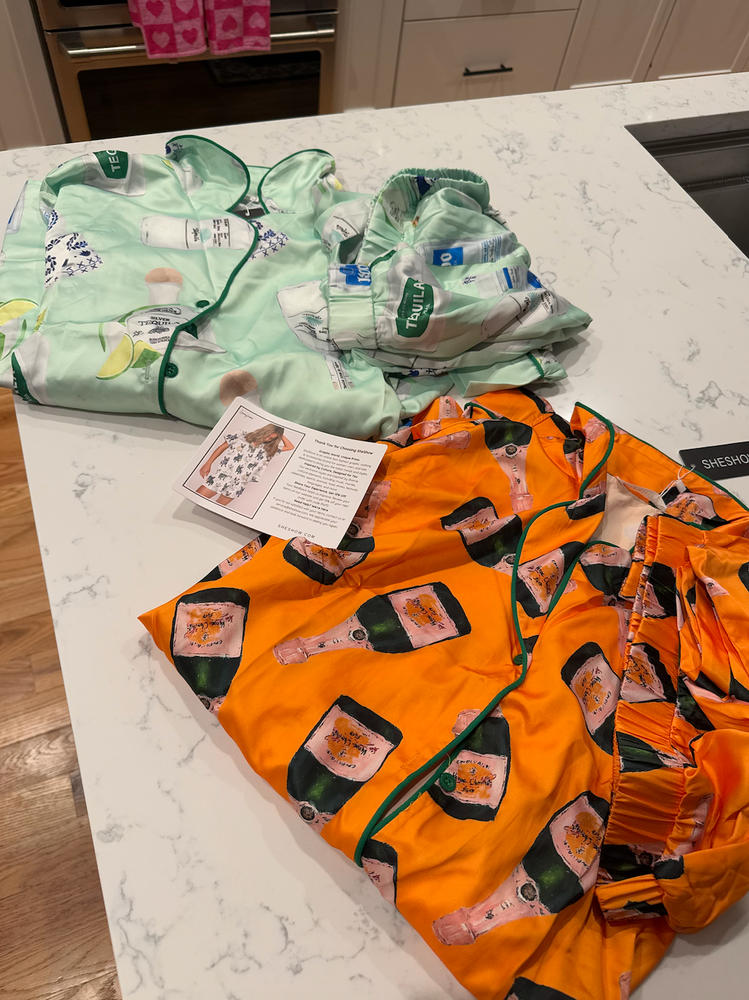 Champagne Bottle Pajama Set - Customer Photo From Anonymous