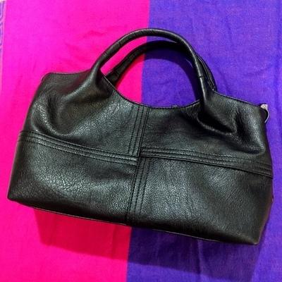 Soft Leather Handbags Stitching Solid Large Capacity Shoulder Bag ...