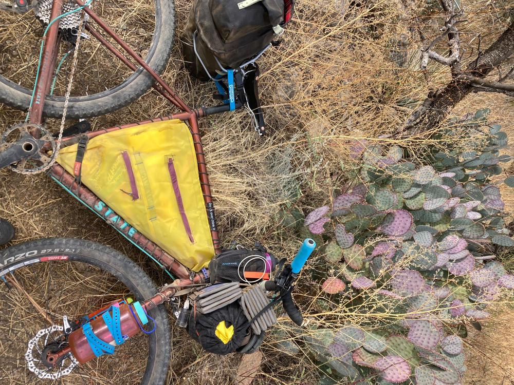 Carradice Camper Longflap Saddlebag - Green with Honey Straps - Customer Photo From Drew Frehs