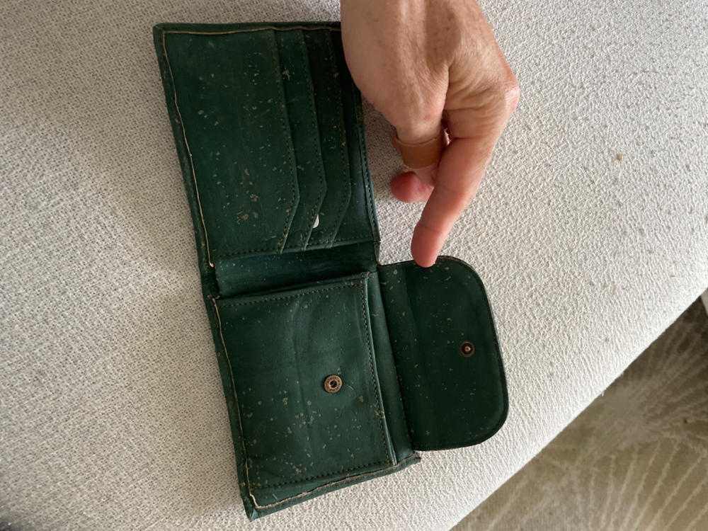 Vegan Coin Cork Wallet In 4 Colours by Artelusa - Customer Photo From Jason M.