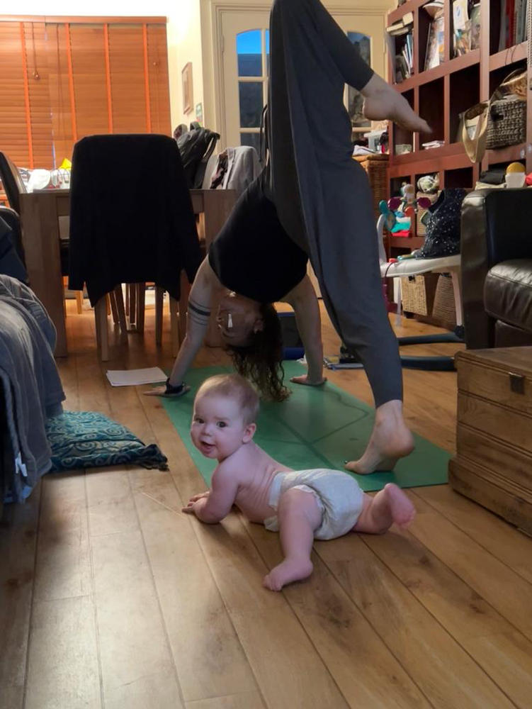 SAN FRAN ORGANIC BAMBOO HAREM PANTS GREY - Customer Photo From Justine Simon