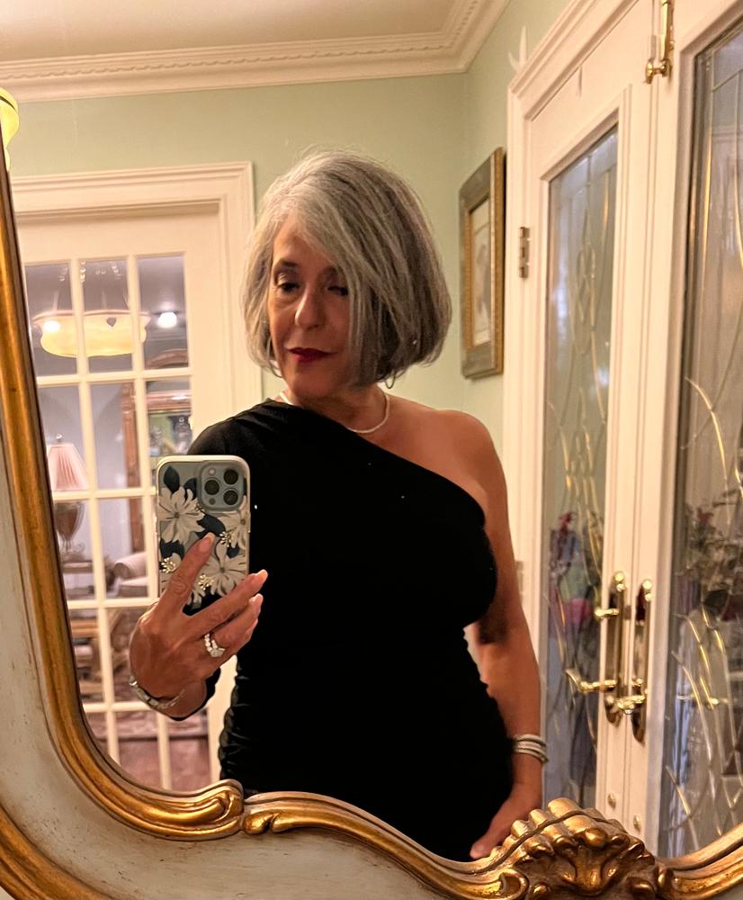 Dolly Elegant Bodycon Dress (Black) - Customer Photo From Yvette Lopez