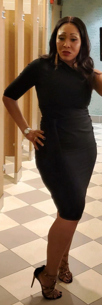 Dolly Elegant Bodycon Dress (Black) - Customer Photo From Cindy 