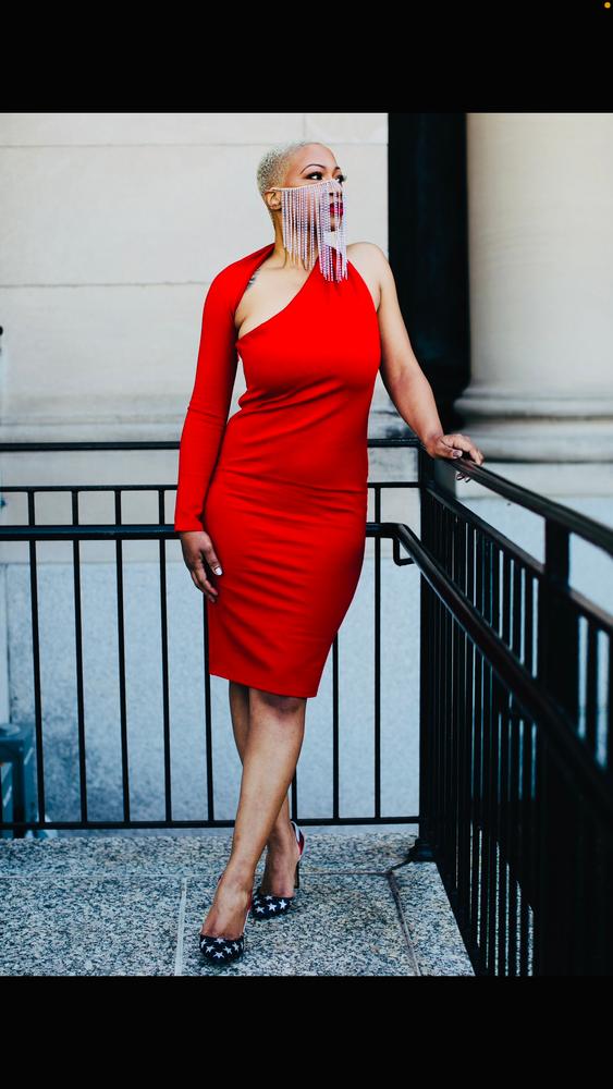 Dasha Modern Dress (Red) - Customer Photo From Torie N