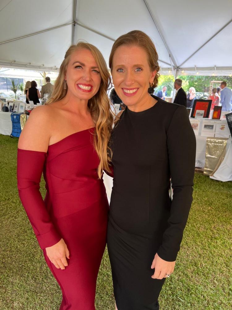 Shiva Bandage Dress (Maroon) - Customer Photo From Haley Menor