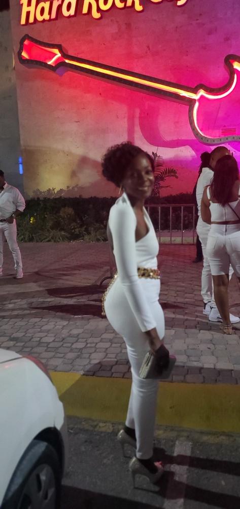 Dariya Modern Jumpsuit (Off White) - Customer Photo From MarieAnge Colas