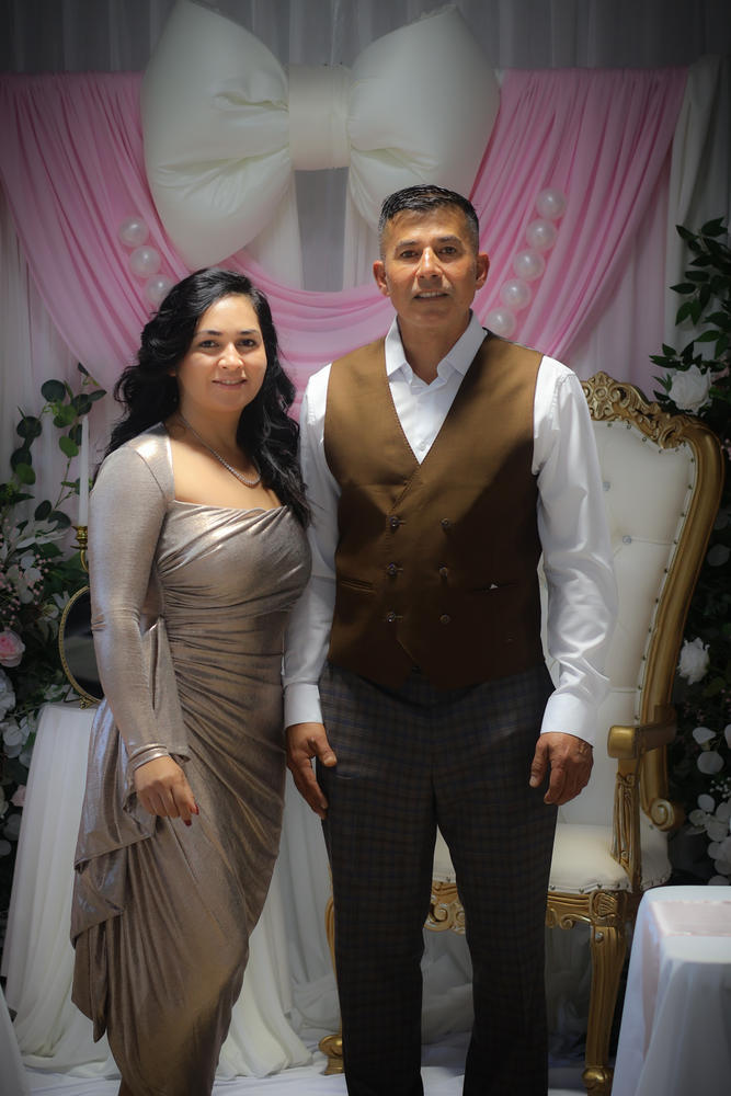 Narin Draped Midi Dress (Gold) - Customer Photo From Estefanie Flores