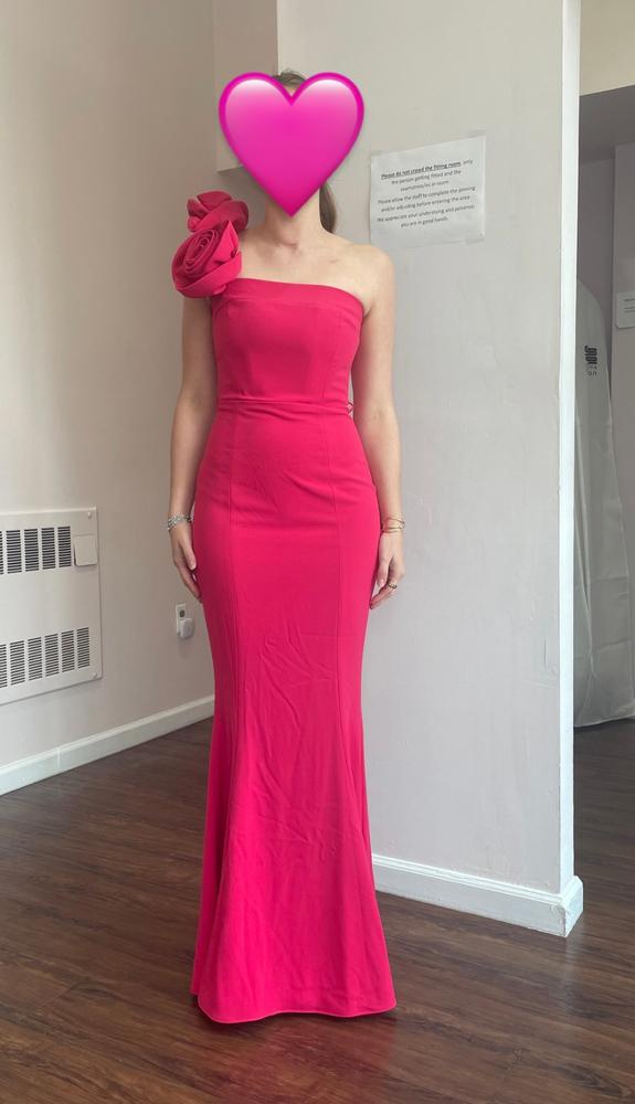 Rona 3D Flowers Corset Maxi Gown (Fuchsia) - Customer Photo From Sydney