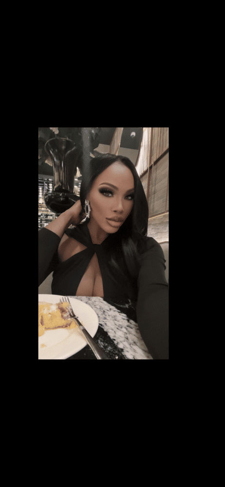 Baran Criss Cross Neckline Maxi Dress (Black) - Customer Photo From Nichole