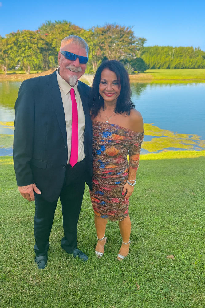 Hayley Off-Shoulder Mesh Midi Dress (Leopard’s Peony) - Customer Photo From Carolyn Horiel