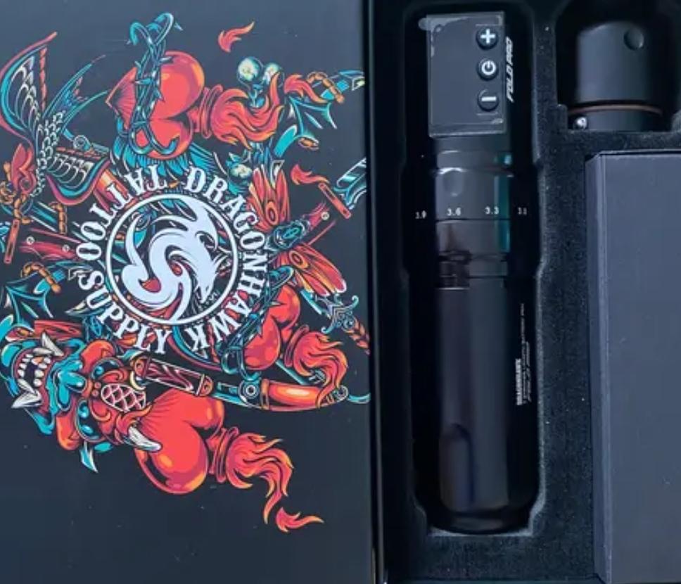 Dragonhawk Wireless Tattoo Pen Machine with 7 Stroke Length | Fold Pro - Customer Photo From Shadow
