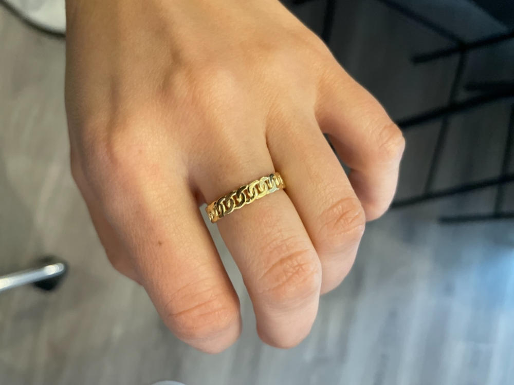 14K Gold Ring, Bead Chain Ring, Dainty Rings – AMYO Jewelry