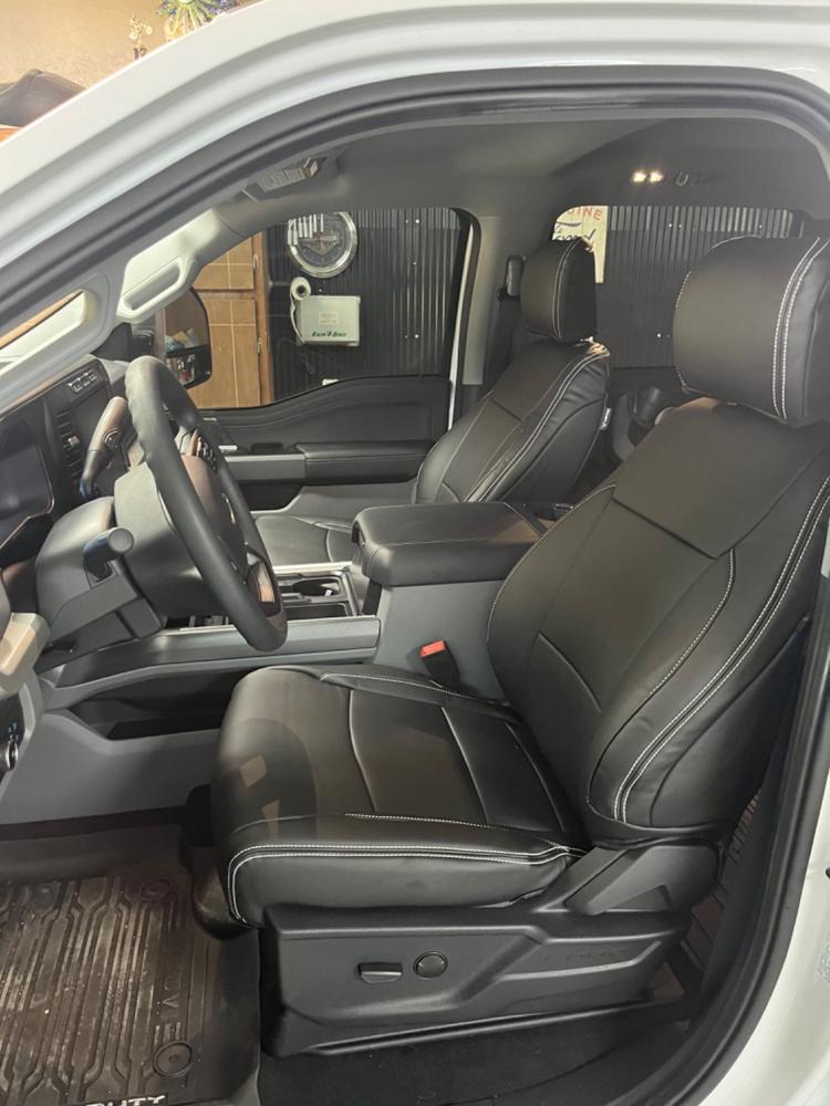 (Ford Super Duty F-250/F-350+)   X-Factor Synthetic Leather Seat Covers - Customer Photo From Thomas Roth