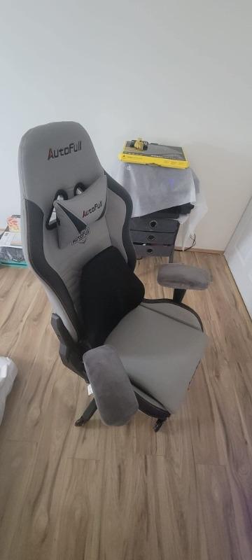 AutoFull Gaming Chair Black, Black Leather Gaming Chair