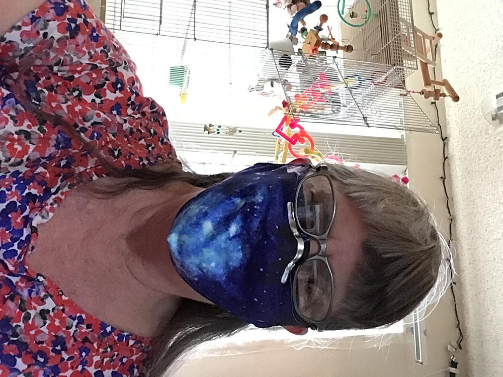 BLUE GALAXY -  MASK WITH (4) PM 2.5 CARBON FILTERS - Customer Photo From Donna Bonetti