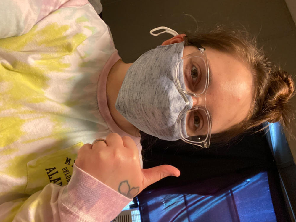 HEATHER GRAY -  MASK WITH (4) PM 2.5 CARBON FILTERS - Customer Photo From Latishia