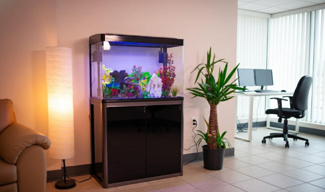 Aqua Dream 50 Gallon Aquarium Black Tempered Glass - Customer Photo From andrea