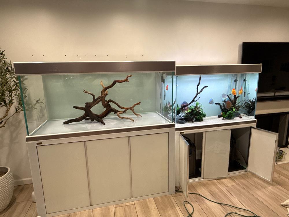 Aqua Dream Tempered Glass Aquarium 260 Gallon Fish Tank White and Silver with Premium Filtration System - Customer Photo From Mark