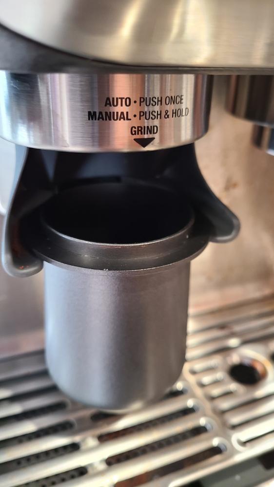 AMRANKUO Espresso Dosing Cup with Dosing Funnel - Accurate Measurement,  Superior Stability, Easy to Use, Barista Versatile Tool, Fits 54mm Breville