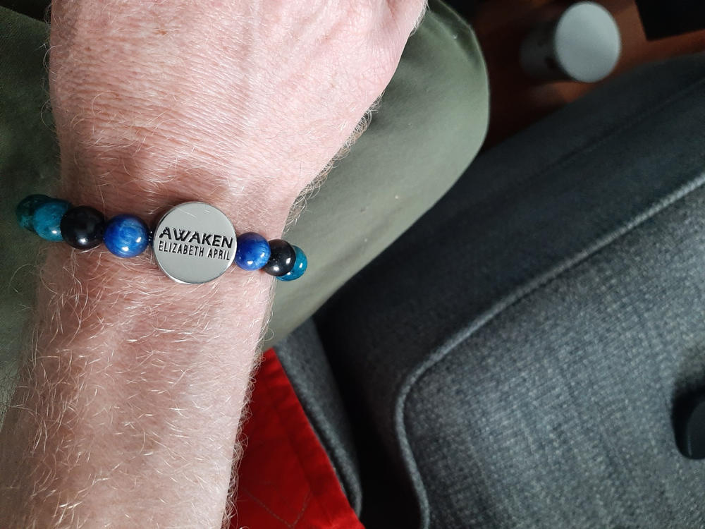 8mm Elizabeth April New Earth Physical AWAKEN Limited Edition Stretch Bracelet - Customer Photo From Terry Walsh