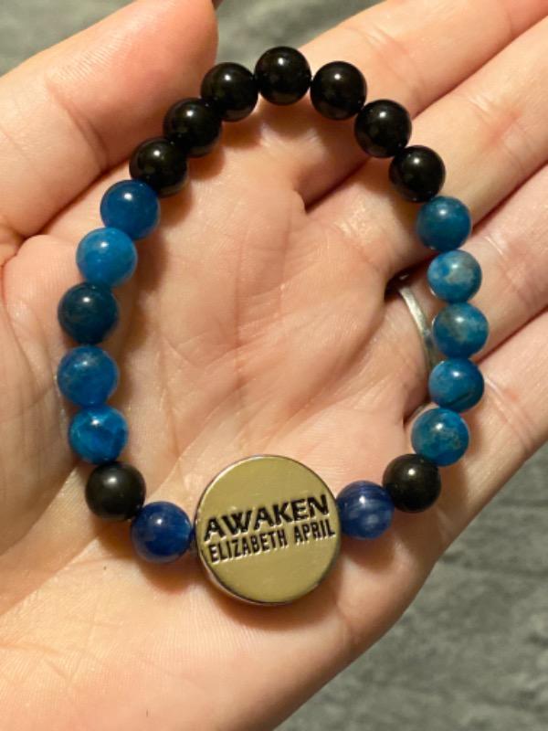 8mm Elizabeth April New Earth Physical AWAKEN Limited Edition Stretch Bracelet - Customer Photo From Sarah Waitley