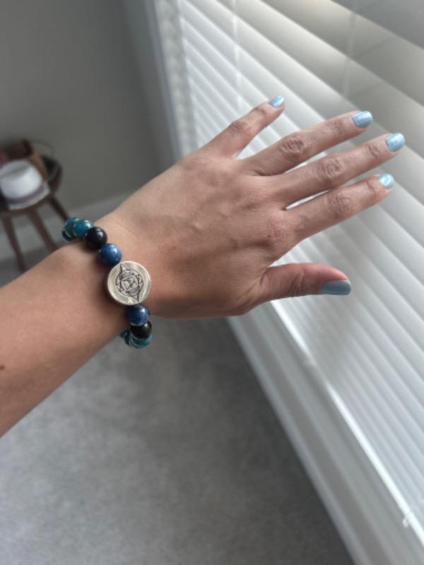 10mm Elizabeth April New Earth Physical AWAKEN Limited Edition Stretch Bracelet - Customer Photo From Sofia Rodriguez