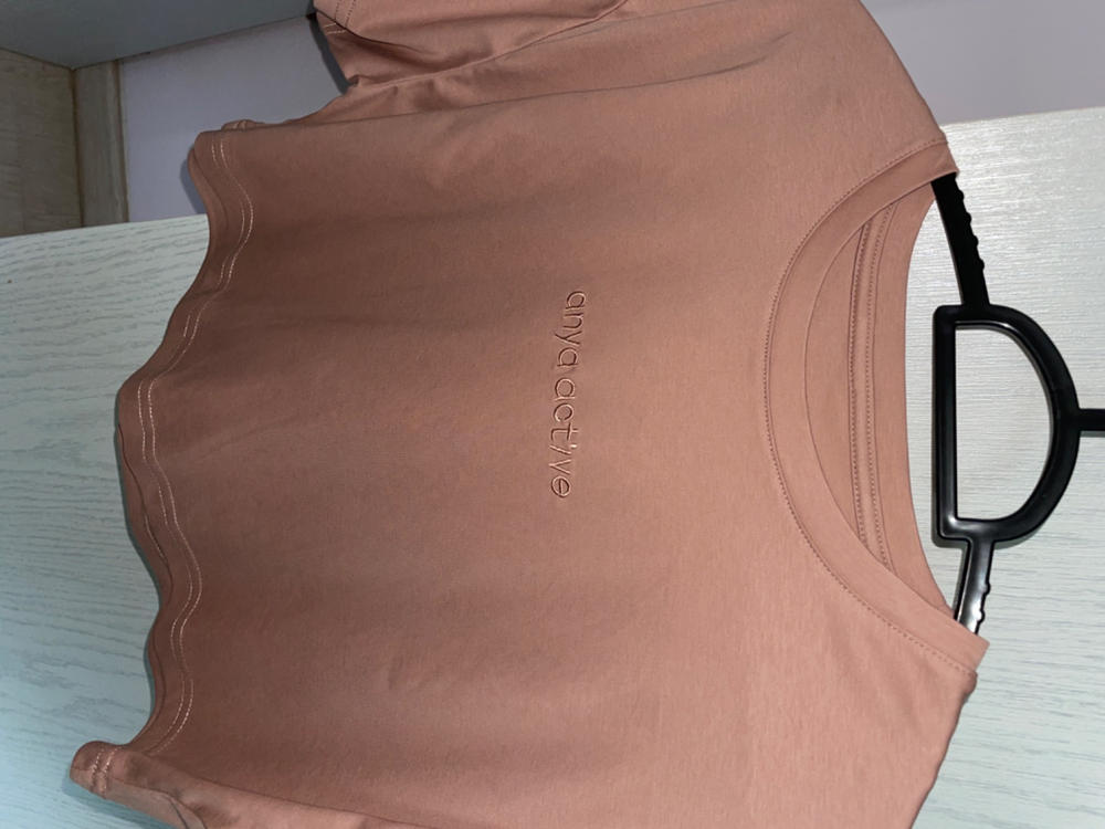 Oversized Crop Tee in Clay - Customer Photo From Anonymous