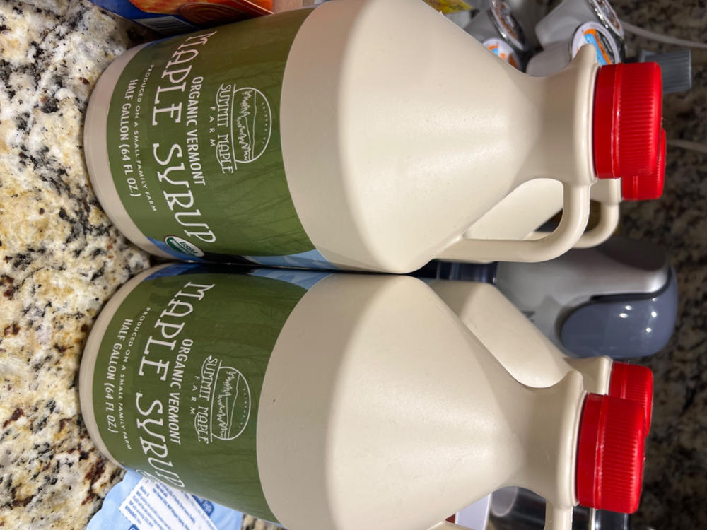 Golden Color- Organic Vermont Maple Syrup Grade A Golden in plastic jugs - Customer Photo From Anonymous