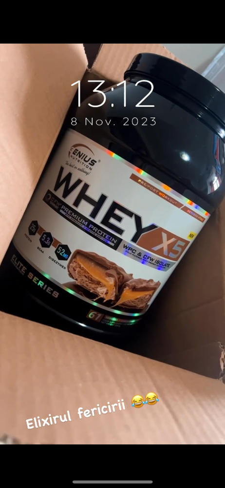 WHEY-X5® 2000g/61serv - Customer Photo From Daniela Ion