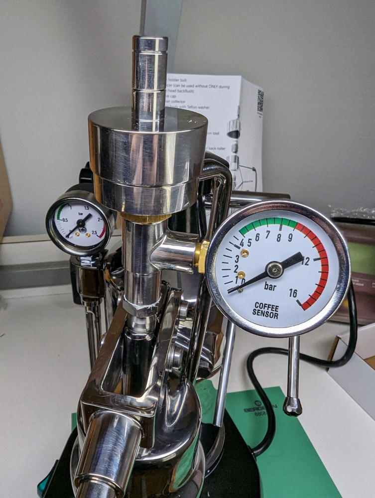 Coffee Sensor AirBuster® release valve and chamber for La Pavoni Lever group heads - Customer Photo From John A Davis